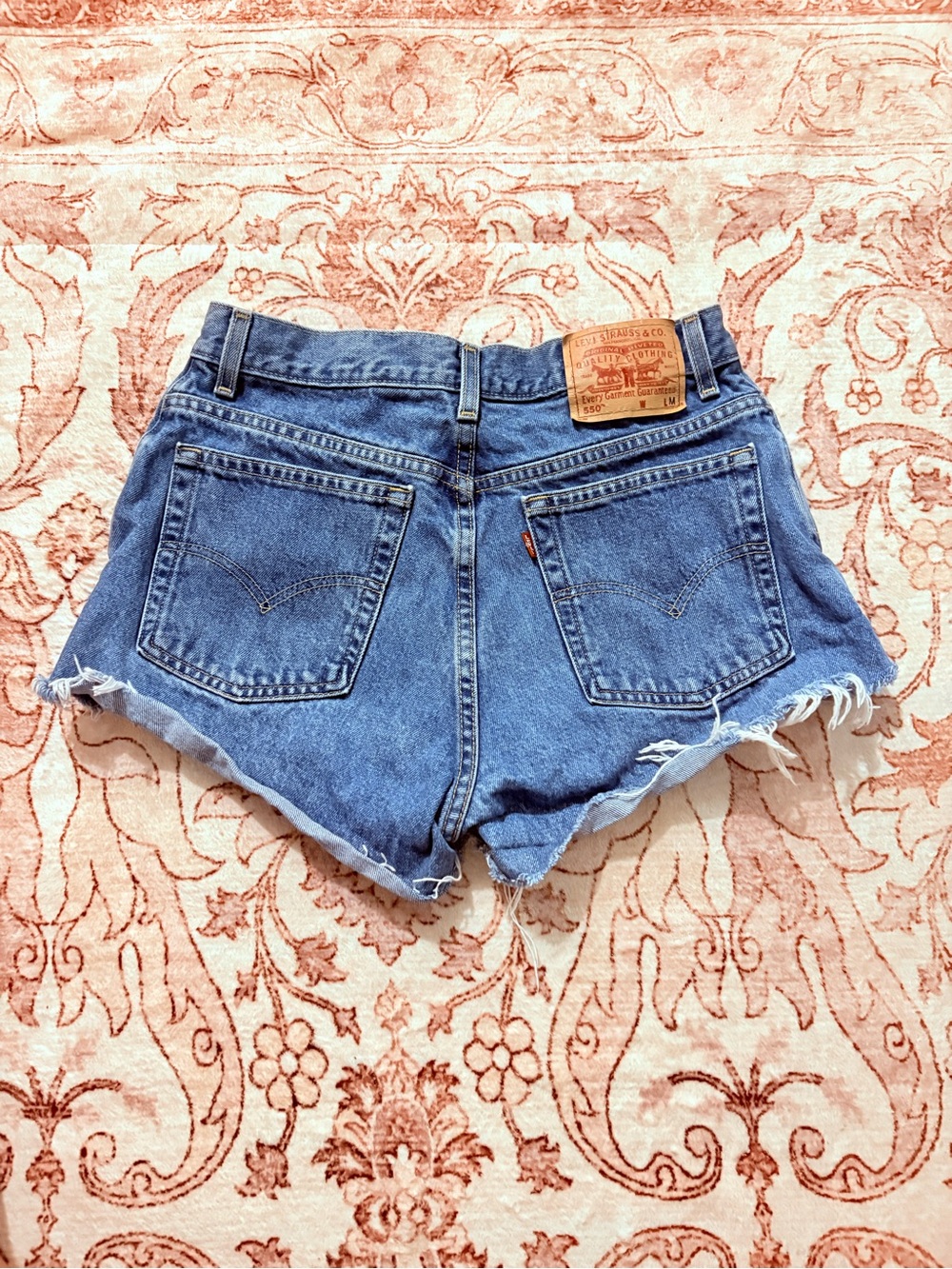 Levi's Vintage Blue Denim Cutoff Shorts with Frayed Hem